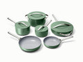 Caraway ceramic cookware & minis set in Sage.