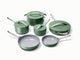 Caraway ceramic cookware & minis set in Sage.