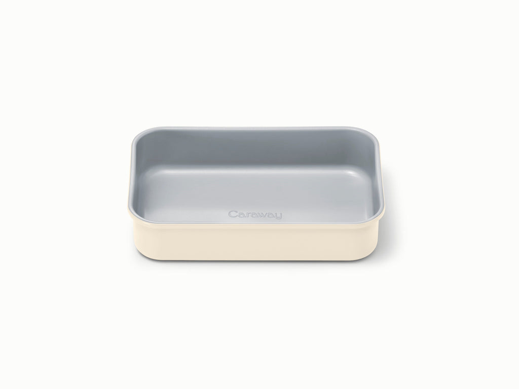 Caraway ceramic small rectangle pan in Cream.