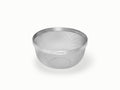 Caraway small stainless steel strainer with fine mesh sides.