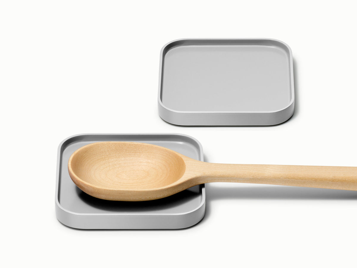 Caraway spoon rest set of 2 in Gray.