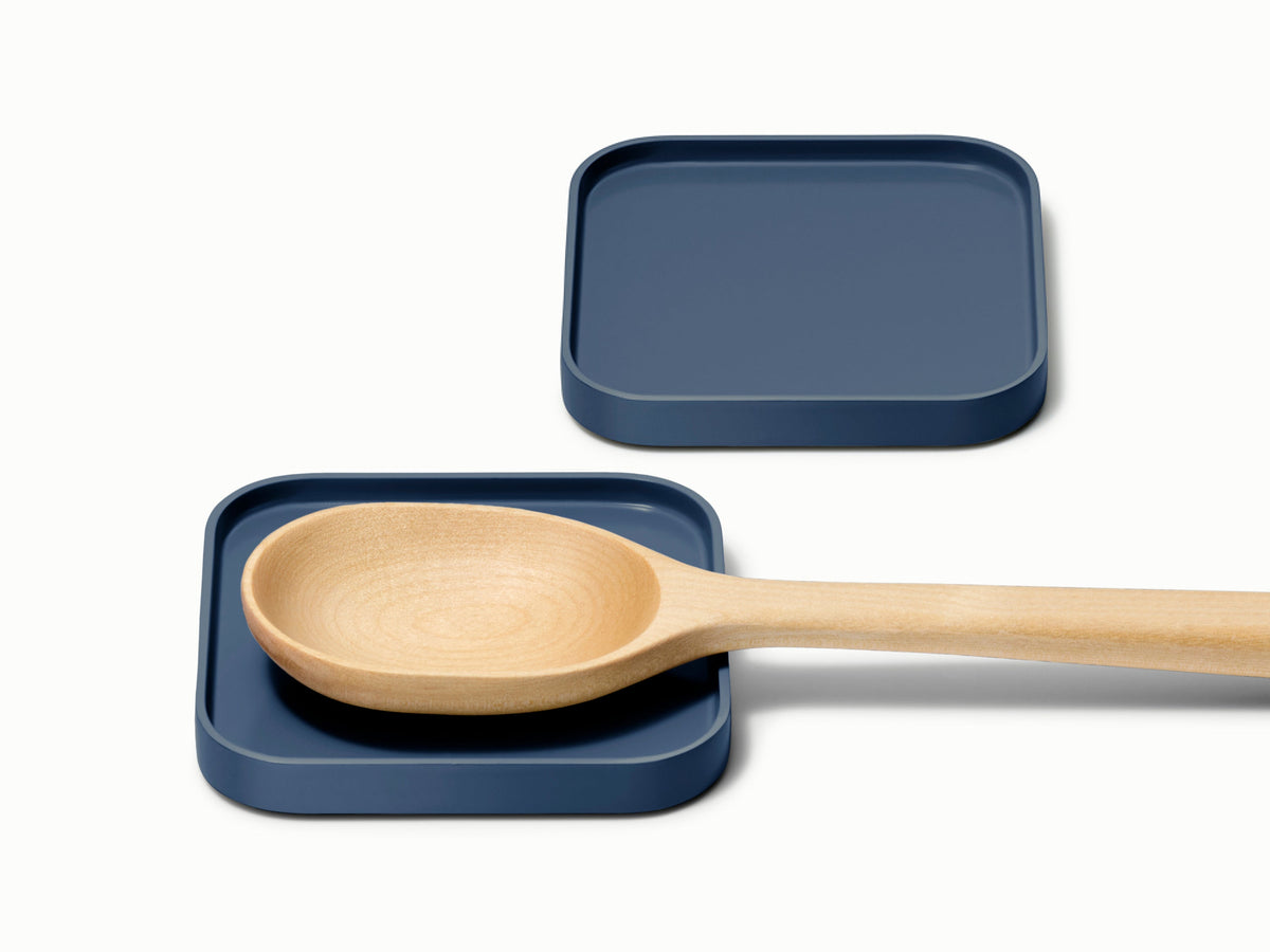 Caraway spoon rest set of 2 in Navy.