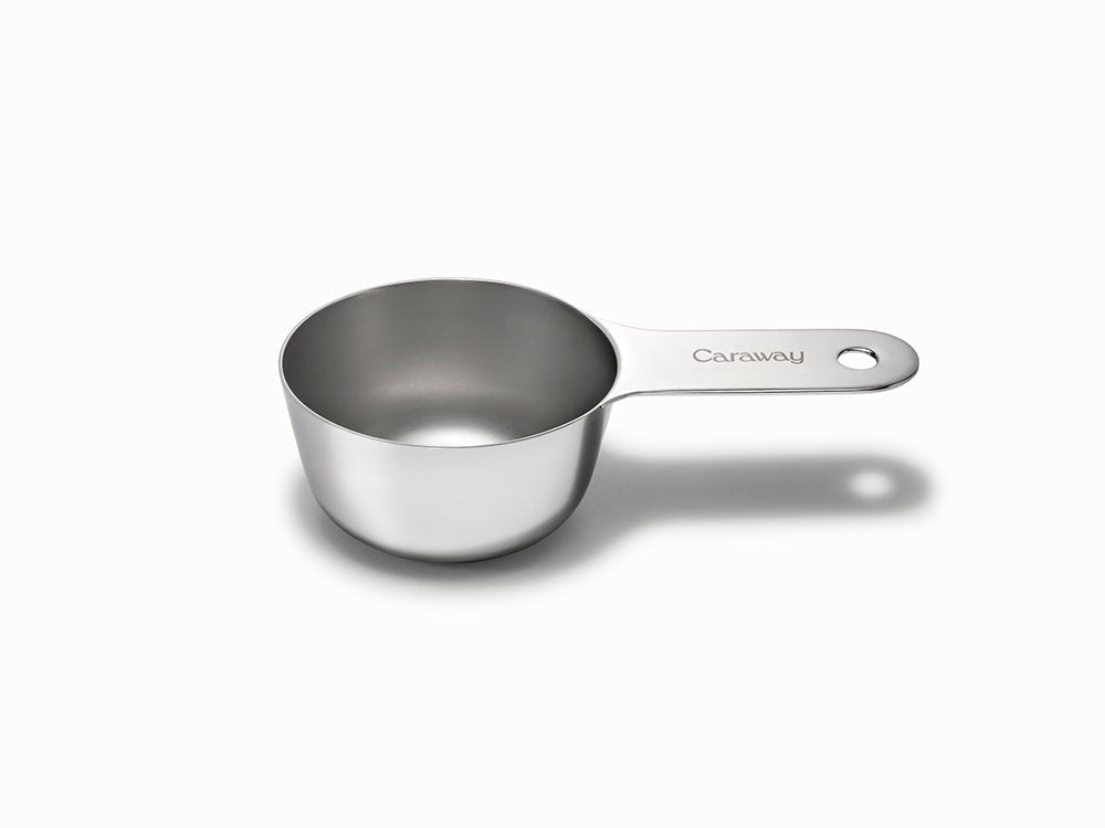 Caraway stainless steel measuring cup.