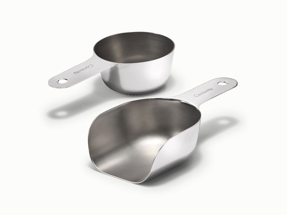 Caraway stainless steel scoop & measuring cup.