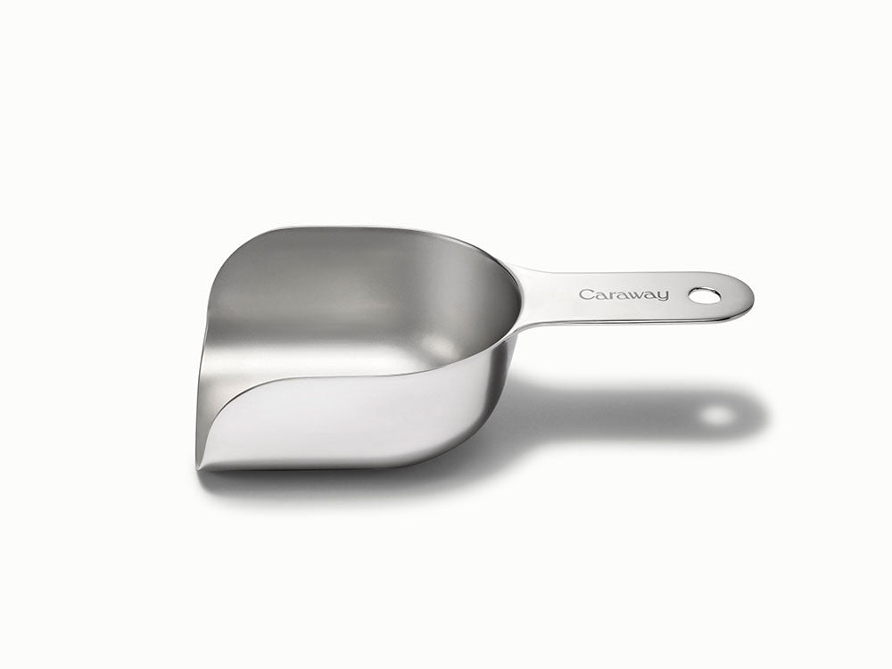 Caraway stainless steel scoop.